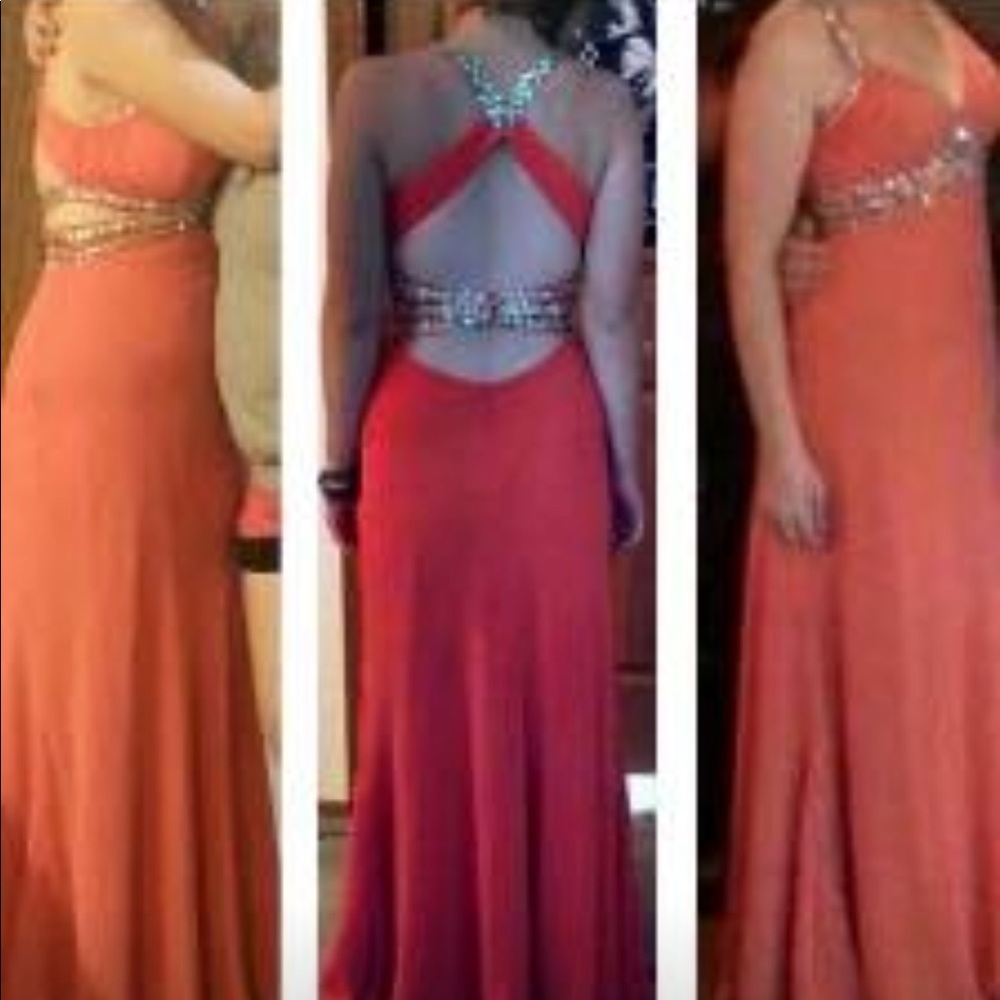 Coral prom dress